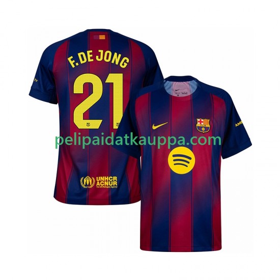 FC Barcelona Frenkie de Jong 21 Koti Fanipelipaita (Miehet) 2025-2026 Lyhythihainen FC Barcelona Frenkie de Jong 21 Koti Fanipelipaita (Miehet) 2025-2026 Lyhythihainen