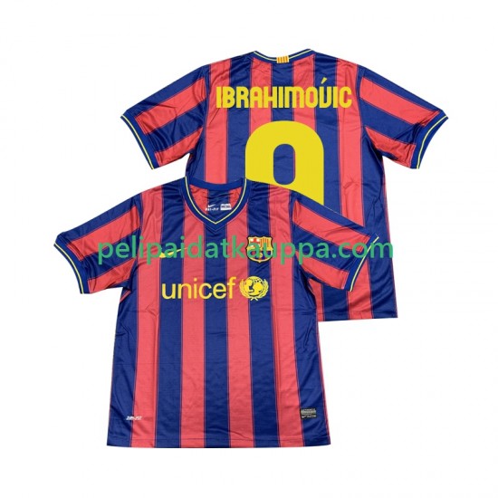 FC Barcelona Ibrahimovic 9 2009 Retro Koti Fanipelipaita (Miehet) 2010 Lyhythihainen