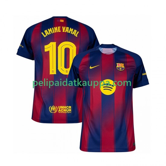 FC Barcelona Lamine Yamal 10 Champions League Koti Fanipelipaita (Miehet) 2025-2026 Lyhythihainen