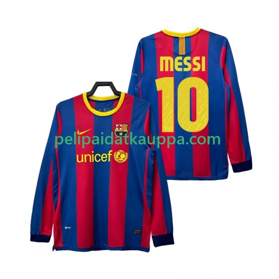 FC Barcelona Lionel Messi 10 Retro Koti Fanipelipaita (Miehet) 2011 2010 Pitkähihainen FC Barcelona Lionel Messi 10 Retro Koti Fanipelipaita (Miehet) 2011 2010 Pitkähihainen