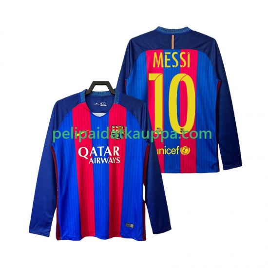 FC Barcelona Lionel Messi 10 2016 2017 Retro Koti Fanipelipaita (Miehet) Pitkähihainen FC Barcelona Lionel Messi 10 2016 2017 Retro Koti Fanipelipaita (Miehet) Pitkähihainen