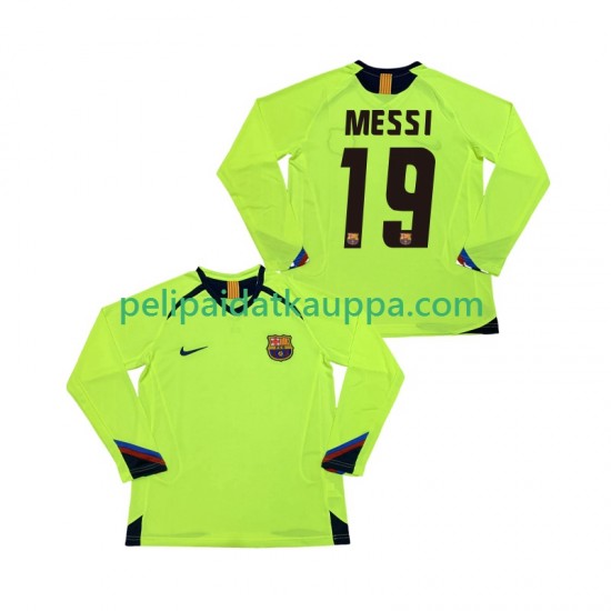 FC Barcelona Lionel Messi 19 2005 Retro Vieras Fanipelipaita (Miehet) 2006 Pitkähihainen