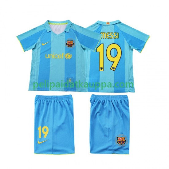 FC Barcelona Lionel Messi 19 2007 Retro Vieras Fanipelipaita (Lasten) 2008 Lyhythihainen
