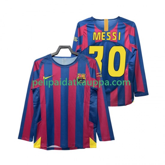 FC Barcelona Lionel Messi 30 Champions League 2005 Retro Koti Fanipelipaita (Miehet) 2006 Pitkähihainen FC Barcelona Lionel Messi 30 Champions League 2005 Retro Koti Fanipelipaita (Miehet) 2006 Pitkähihainen