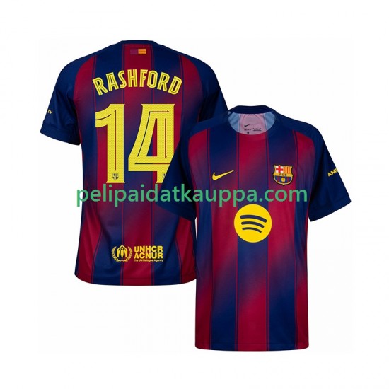 FC Barcelona Marcus Rashford 14 Champions League Koti Fanipelipaita (Miehet) 2025-2026 Lyhythihainen FC Barcelona Marcus Rashford 14 Champions League Koti Fanipelipaita (Miehet) 2025-2026 Lyhythihainen