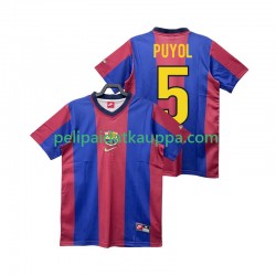 FC Barcelona PUYOL 5 Retro Koti Fanipelipaita (Miehet) 1998 1999 Lyhythihainen