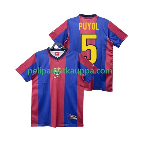 FC Barcelona PUYOL 5 Retro Koti Fanipelipaita (Miehet) 1998 1999 Lyhythihainen FC Barcelona PUYOL 5 Retro Koti Fanipelipaita (Miehet) 1998 1999 Lyhythihainen