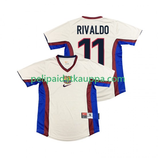 FC Barcelona RIVALDO 11 Retro Vieras Fanipelipaita (Miehet) 1998 1999 Lyhythihainen