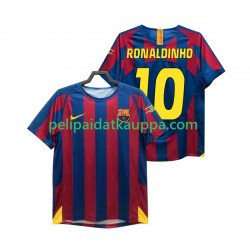 FC Barcelona RONALDINHO 10 Champions League 2005 Retro Koti Fanipelipaita (Miehet) 2006 Lyhythihainen
