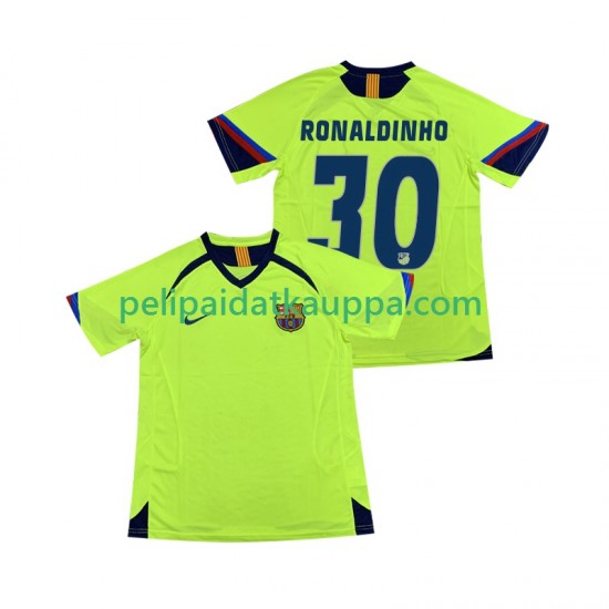 FC Barcelona RONALDINHO 30 2005 Retro Vieras Fanipelipaita (Miehet) 2006 Lyhythihainen