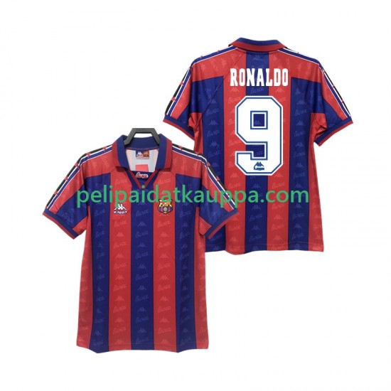 FC Barcelona RONALDO 9 1996 1997 Retro Koti Fanipelipaita (Miehet) Lyhythihainen FC Barcelona RONALDO 9 1996 1997 Retro Koti Fanipelipaita (Miehet) Lyhythihainen