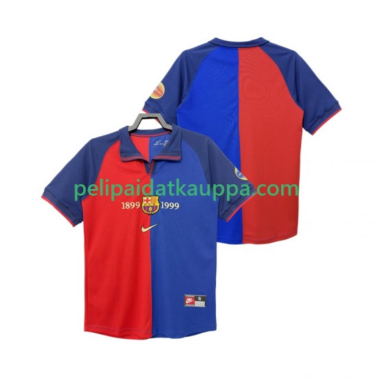 FC Barcelona 1990 2000 Retro Koti Fanipelipaita (Miehet) Lyhythihainen
