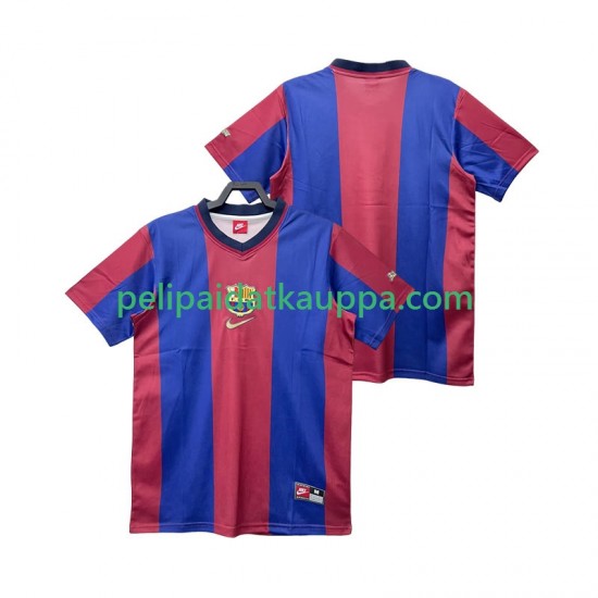 FC Barcelona Retro Koti Fanipelipaita (Miehet) 1998 1999 Lyhythihainen