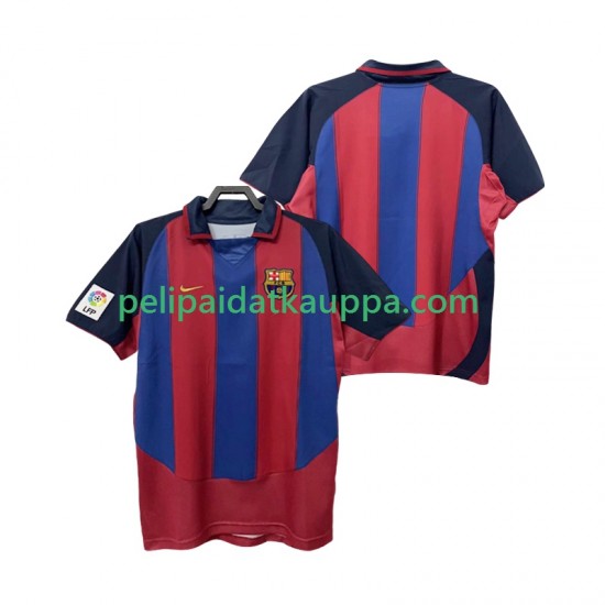 FC Barcelona 2003 Retro Koti Fanipelipaita (Miehet) 2004 Lyhythihainen