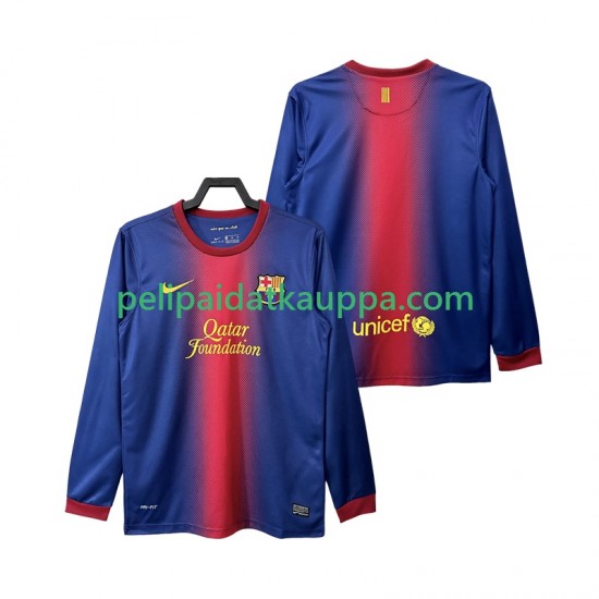 FC Barcelona 2012 2013 Retro Koti Fanipelipaita (Miehet) Pitkähihainen