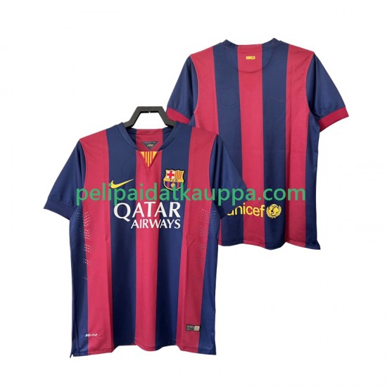 FC Barcelona 2014 2015 Retro Koti Fanipelipaita (Miehet) Lyhythihainen