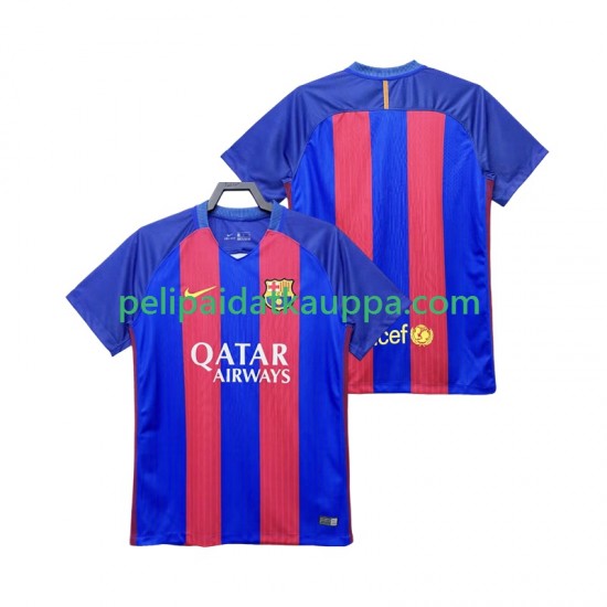 FC Barcelona 2016 2017 Retro Koti Fanipelipaita (Miehet) Lyhythihainen