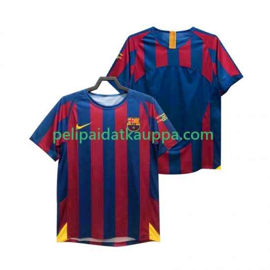 FC Barcelona Champions League 2005 Retro Koti Fanipelipaita (Miehet) 2006 Lyhythihainen