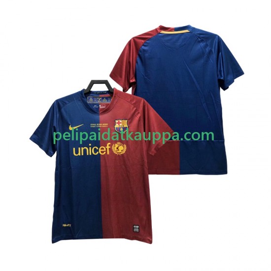 FC Barcelona Champions League 2009 Retro Koti Fanipelipaita (Miehet) 2008 Lyhythihainen