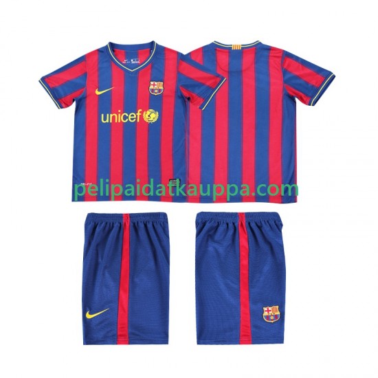 FC Barcelona 2009 Retro Koti Fanipelipaita (Lasten) 2010 Lyhythihainen