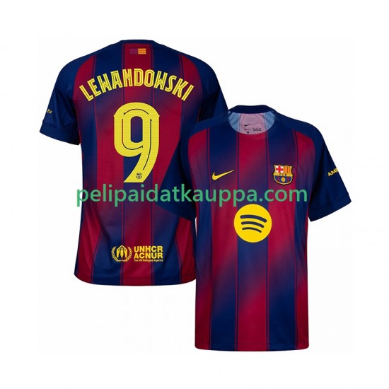 FC Barcelona Robert Lewandowski 9 Champions League Koti Fanipelipaita (Miehet) 2025-2026 Lyhythihainen