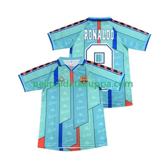 FC Barcelona Ronaldo 9 1996 1997 Retro Vieras Fanipelipaita (Miehet) Lyhythihainen FC Barcelona Ronaldo 9 1996 1997 Retro Vieras Fanipelipaita (Miehet) Lyhythihainen
