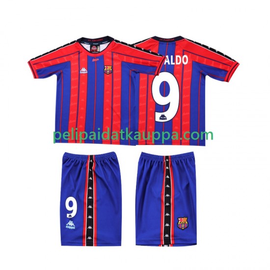 FC Barcelona Ronaldo 9 1997 Retro Koti Fanipelipaita (Lasten) 1998 Lyhythihainen