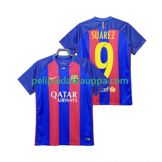 FC Barcelona SUAREZ 9 2016 2017 Retro Koti Fanipelipaita (Miehet) Lyhythihainen FC Barcelona SUAREZ 9 2016 2017 Retro Koti Fanipelipaita (Miehet) Lyhythihainen