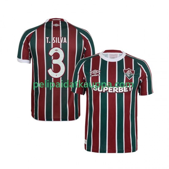 Fluminense Thiago Silva 3 Koti Fanipelipaita (Miehet) 2025-2026 Lyhythihainen Fluminense Thiago Silva 3 Koti Fanipelipaita (Miehet) 2025-2026 Lyhythihainen