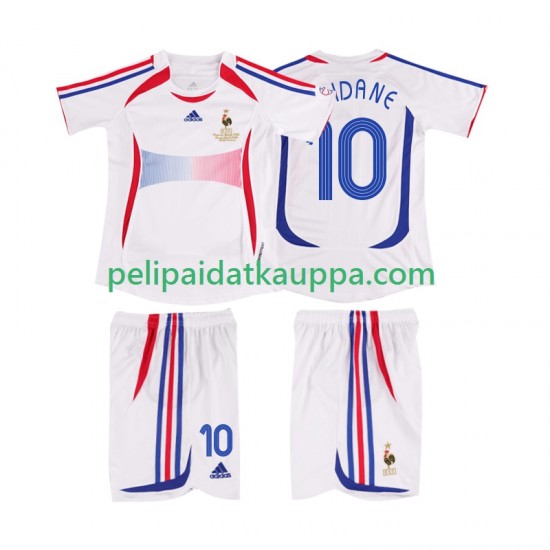 Ranska ZIDANE 10 Retro Vieras Fanipelipaita (Lasten) 2006 Lyhythihainen