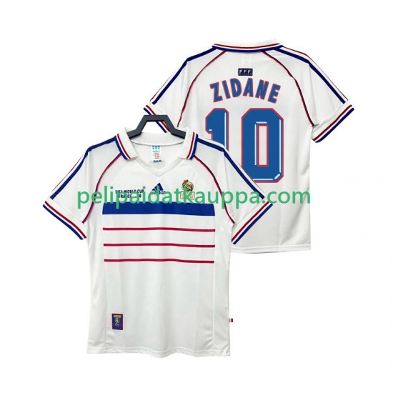 Ranska ZIDANE 10 Retro Vieras Fanipelipaita (Miehet) 1998 Lyhythihainen