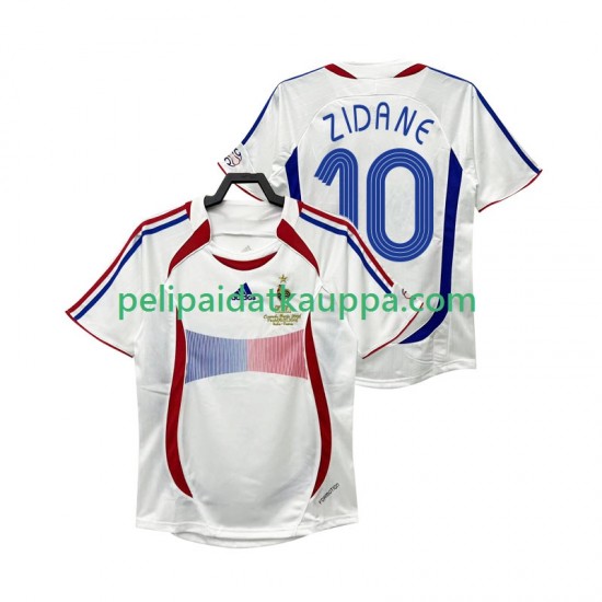 Ranska ZIDANE 10 Retro Vieras Fanipelipaita (Miehet) 2006 Lyhythihainen
