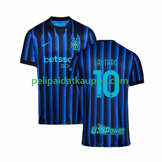 Inter Milan Lautaro Martinez 10 Koti Fanipelipaita (Miehet) 2025-2026 Lyhythihainen