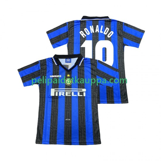 Inter Milan Ronaldo 10 1997 Retro Koti Fanipelipaita (Miehet) 1998 Lyhythihainen Inter Milan Ronaldo 10 1997 Retro Koti Fanipelipaita (Miehet) 1998 Lyhythihainen