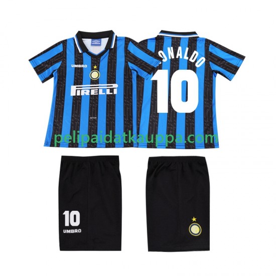 Inter Milan Ronaldo 10 1997 Retro Koti Fanipelipaita (Lasten) 1998 Lyhythihainen