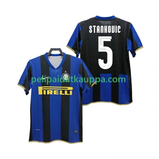 Inter Milan STANKOVIC 5 Champions League 2009 Retro Koti Fanipelipaita (Miehet) 2008 Lyhythihainen Inter Milan STANKOVIC 5 Champions League 2009 Retro Koti Fanipelipaita (Miehet) 2008 Lyhythihainen