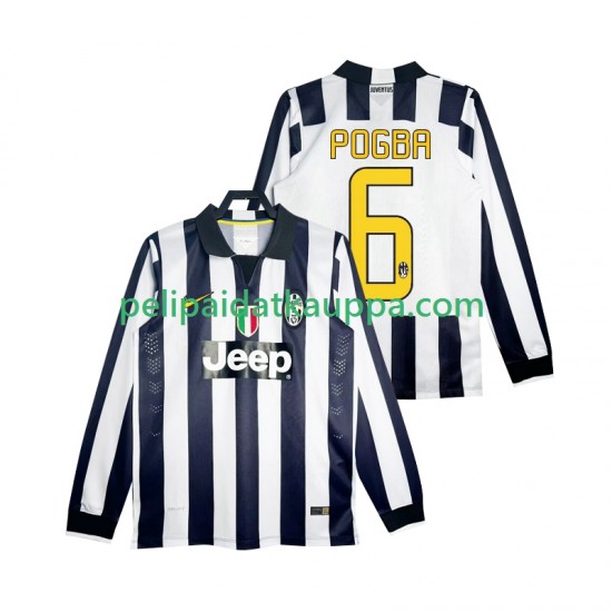 Juventus Pogba 6 2014 2015 Retro Koti Fanipelipaita (Miehet) Pitkähihainen