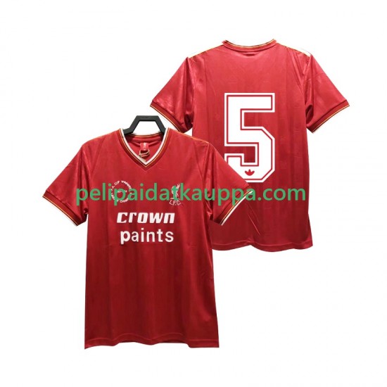 Liverpool 5 1985 1986 Retro Koti Fanipelipaita (Miehet) Lyhythihainen