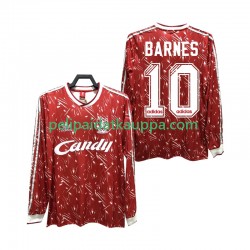 Liverpool BARNES 10 1989 1991 Retro Koti Fanipelipaita (Miehet) Pitkähihainen