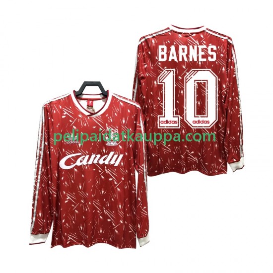 Liverpool BARNES 10 1989 1991 Retro Koti Fanipelipaita (Miehet) Pitkähihainen Liverpool BARNES 10 1989 1991 Retro Koti Fanipelipaita (Miehet) Pitkähihainen