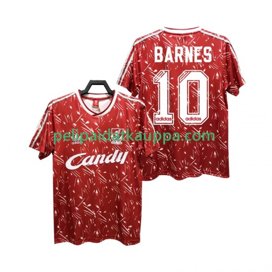 Liverpool BARNES 10 1989 1991 Retro Koti Fanipelipaita (Miehet) Lyhythihainen