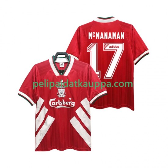 Liverpool MCMANAMAN 17 1993 1995 Retro Koti Fanipelipaita (Miehet) Lyhythihainen Liverpool MCMANAMAN 17 1993 1995 Retro Koti Fanipelipaita (Miehet) Lyhythihainen