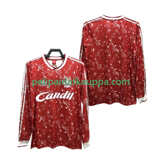 Liverpool 1989 1991 Retro Koti Fanipelipaita (Miehet) Pitkähihainen Liverpool 1989 1991 Retro Koti Fanipelipaita (Miehet) Pitkähihainen