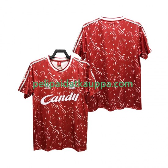 Liverpool 1989 1991 Retro Koti Fanipelipaita (Miehet) Lyhythihainen