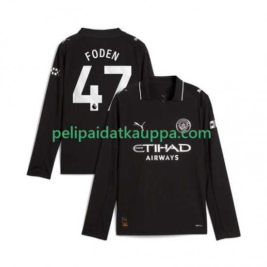 Manchester City Phil Foden 47 Vieras Fanipelipaita (Miehet) 2025-2026 Pitkähihainen