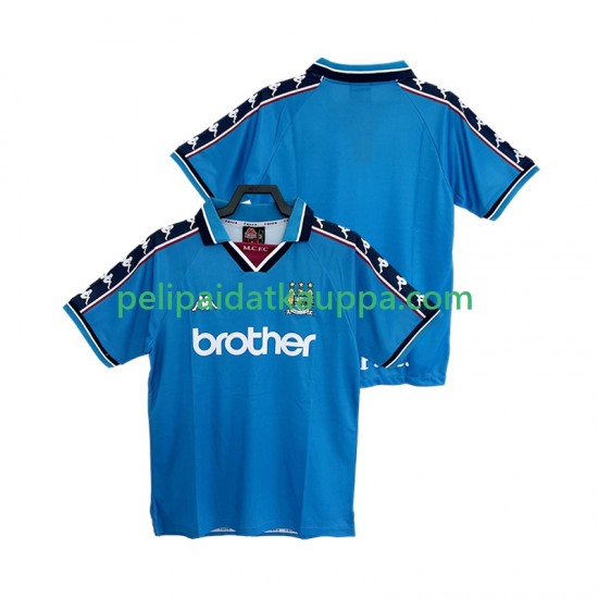 Manchester City 1997 Retro Koti Fanipelipaita (Miehet) 1998 Lyhythihainen