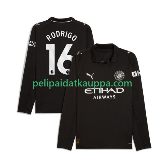 Manchester City Rodrigo Hernandez 16 Vieras Fanipelipaita (Miehet) 2025-2026 Pitkähihainen Manchester City Rodrigo Hernandez 16 Vieras Fanipelipaita (Miehet) 2025-2026 Pitkähihainen
