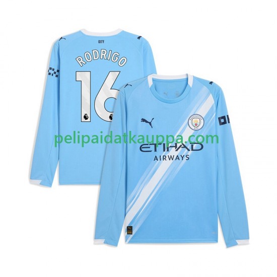 Manchester City Rodrigo Hernandez 16 Koti Fanipelipaita (Miehet) 2025-2026 Pitkähihainen Manchester City Rodrigo Hernandez 16 Koti Fanipelipaita (Miehet) 2025-2026 Pitkähihainen