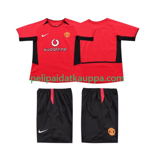 Manchester United Retro Koti Fanipelipaita (Lasten) 2004 2002 Lyhythihainen