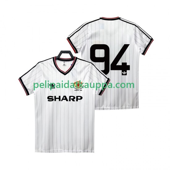 Manchester United 94 1983 1984 Retro Vieras Fanipelipaita (Miehet) Lyhythihainen
